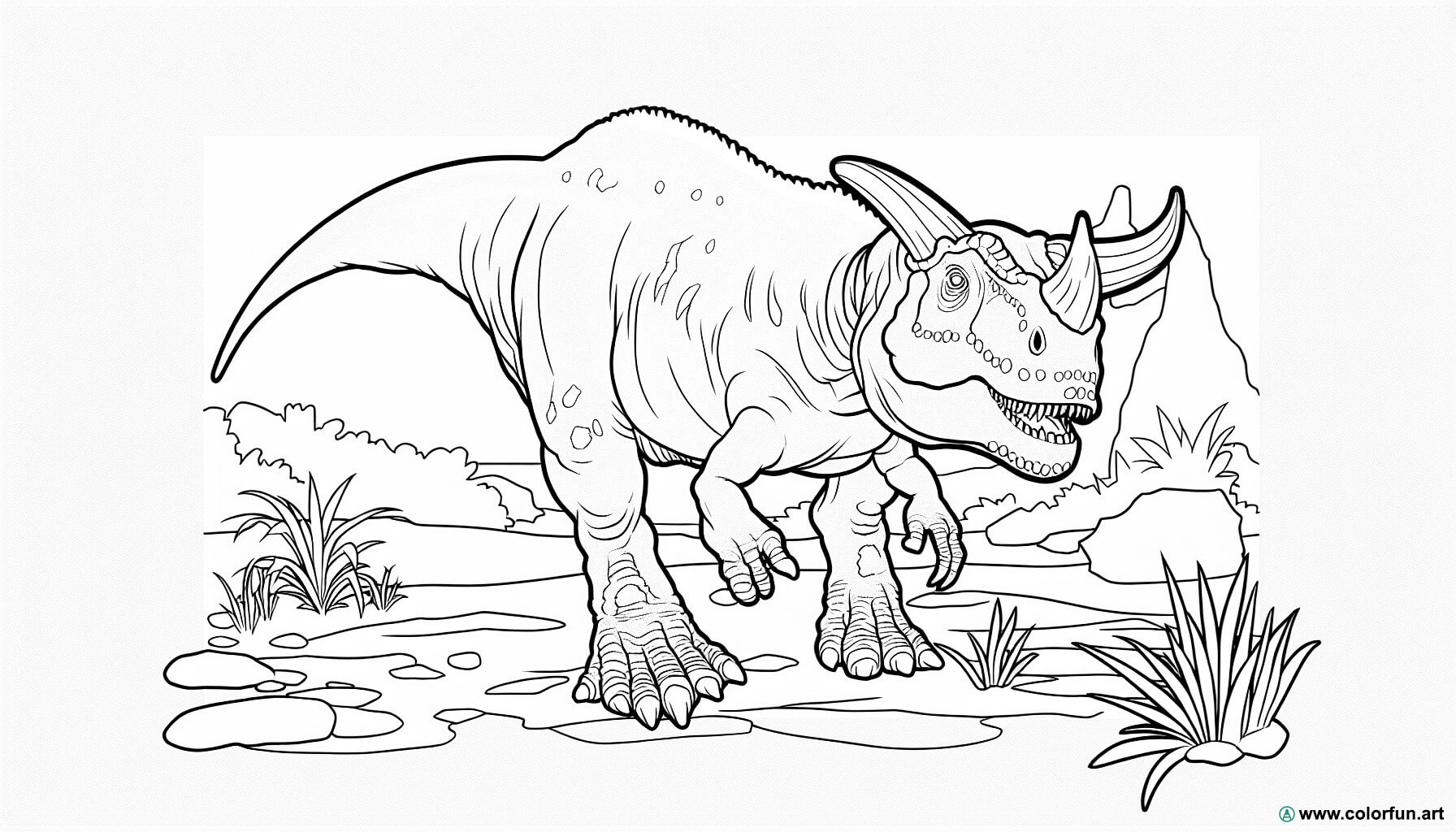 kleurplaat carnotaurus realistisch