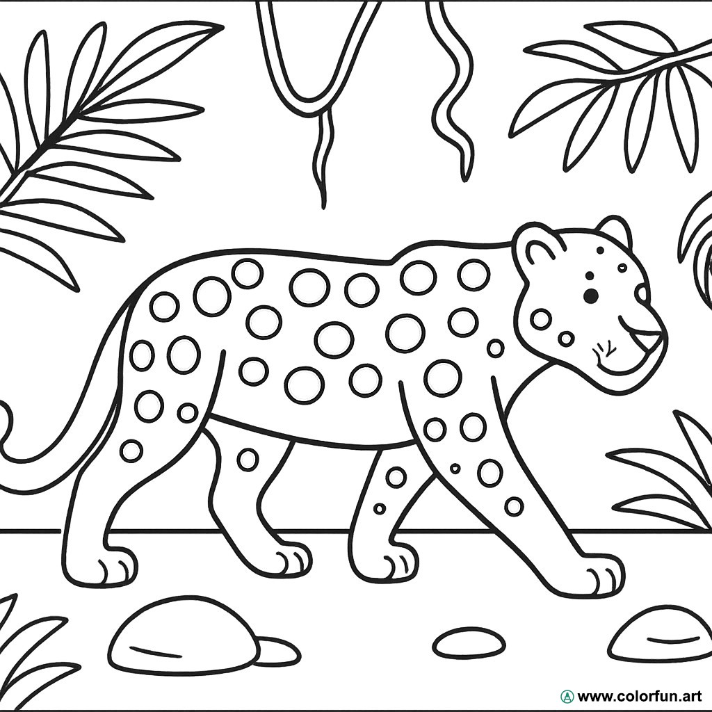 realistische jaguar kleurplaat