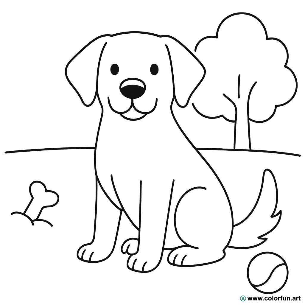 kleurplaat hond realistisch